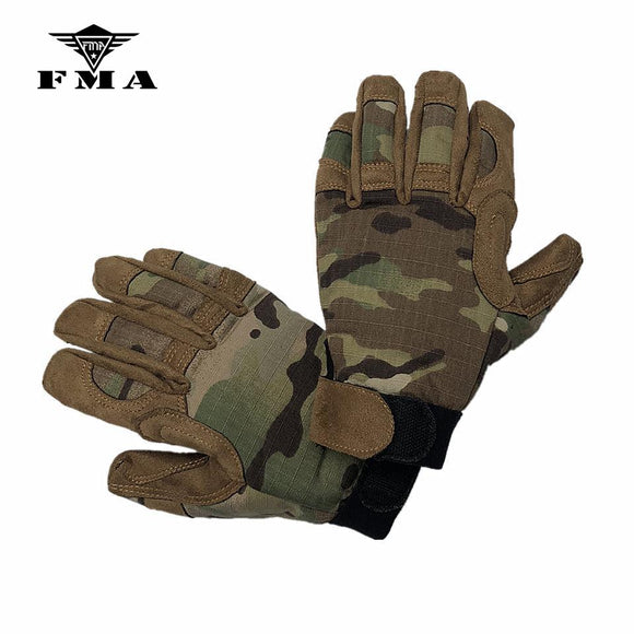 FMA Best Tactical Gloves Lightweight Camouflage Multicam for Outdoor Hunting Airsoft Free Shipping