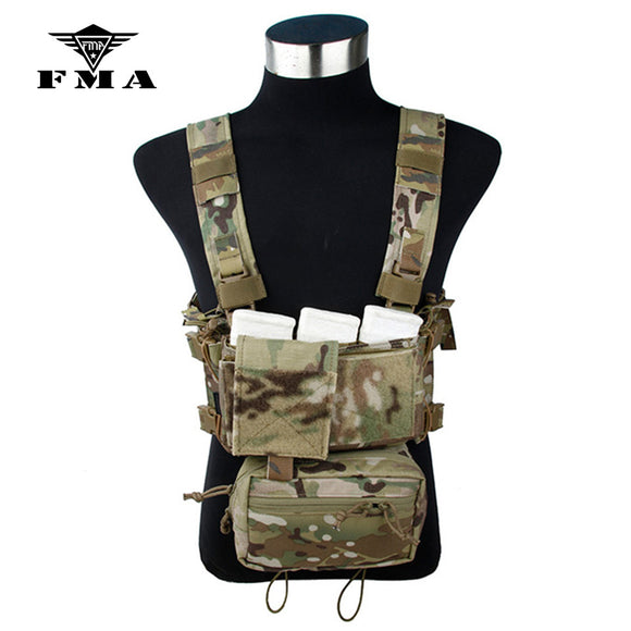 FMA Tactical Chest Rig Full Set Multicam Cordura 500D SS Micro Low Profile Light Fight