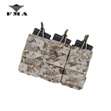 FMA Tactical Triple Molle 556 Magazine Pouch Multicam Military MOLLE Vest Trigeminy Storage Bag