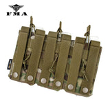 FMA Tactical Triple Molle 556 Magazine Pouch Multicam Military MOLLE Vest Trigeminy Storage Bag