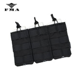 FMA Tactical Triple Molle 556 Magazine Pouch Multicam Military MOLLE Vest Trigeminy Storage Bag