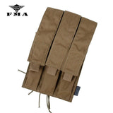FMA Tactical Triple Magazine Pouch Kriss Vector MOLLE Mag Carrier SMG Mag Camo