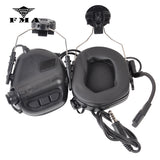 EARMOR Tactical Headset & RAC Rail Adapter Set Noise Canceling Military Aviation Communication