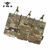 FMA Tactical Triple Molle 556 Magazine Pouch Multicam Military MOLLE Vest Trigeminy Storage Bag