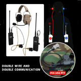 FCS Tactical AMP HeadSet Noise Reduction Military Aviation Communication Head-mounted Headphone