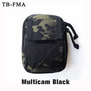 FMA Tactical Pouch Multicam Black Waist Bag Molle Hunting & Airsoft Small Tools Bags