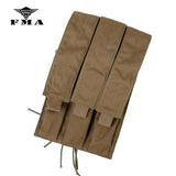 FMA Tactical Pouches Triple Magazine Pouch MOLLE Mag Carrier SMG Mag Camo Military Molle