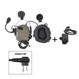 EARMOR M32H MOD4 Tactical Headset & M51 PTT Adapter Set Noise Canceling Headphones