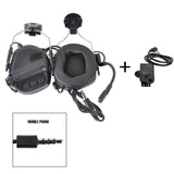 EARMOR M32H MOD4 Tactical Headset & M51 PTT Adapter Set Noise Canceling Headphones