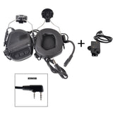 EARMOR M32H MOD4 Tactical Headset & M51 PTT Adapter Set Noise Canceling Headphones