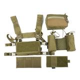 FMA Lightweight Tactical Vest SS Modular Chest Rig Set Chest Hanging 500D Multicam Tropic