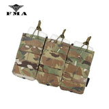 FMA Tactical Triple Molle 556 Magazine Pouch Multicam Military MOLLE Vest Trigeminy Storage Bag