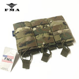 FMA Triple Molle 556 Magazine Pouch Tactical Military Pouches MOLLE Vest Trigeminy Storage Bag